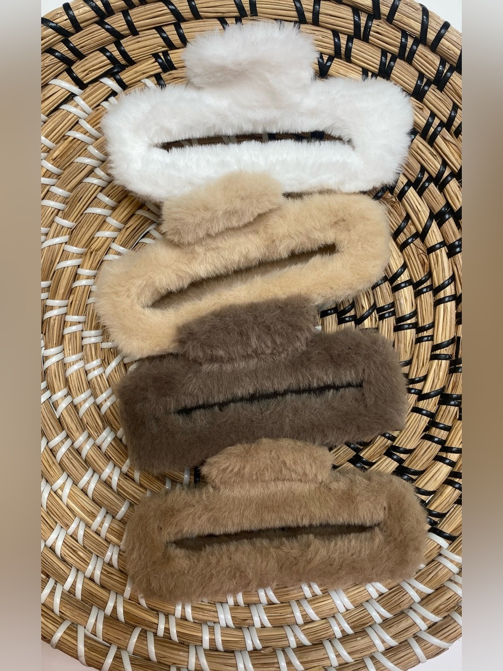 Large Fuzzy Plush Hair Clip - Choose 1 - Picture 2 of 8